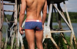 mens underwear by Croota. Snowy Mountain