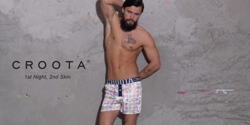 white traveler boxer short by Croota